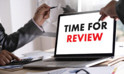 Laptop Screen Displaying Time For Review